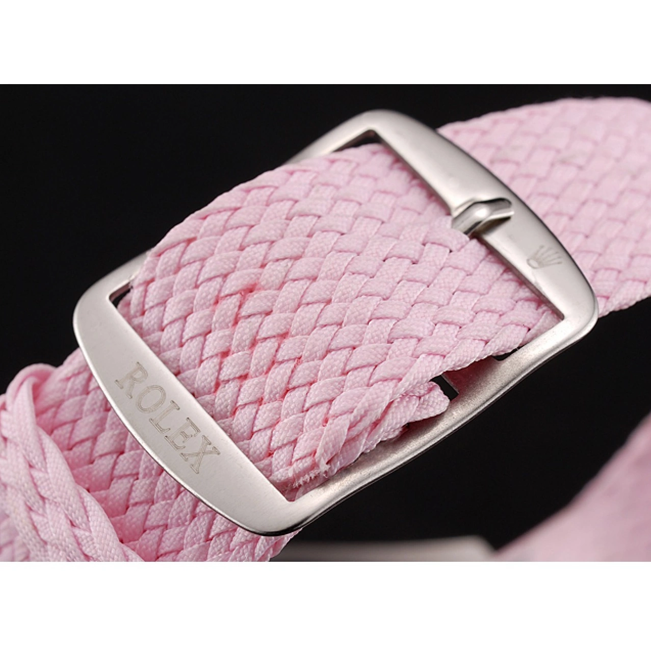 Aaa replica watch Bezel Dial Rolex Pink Pink Pink Submariner Fabric Bracelet 1453866 0612